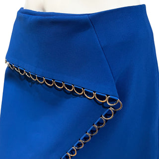 Blue Ring Trim Mini Skirt