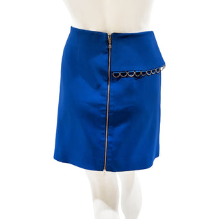 Blue Ring Trim Mini Skirt