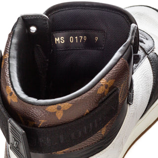 Rivoli Tricolor Leather Monogram High-Top Sneakers Men's 9