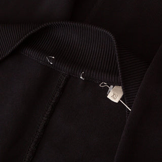 1980s Black Ribbed Knit Bodycon Mini Dress