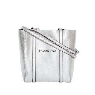 Silver Calfskin Everyday XXS Tote Bag