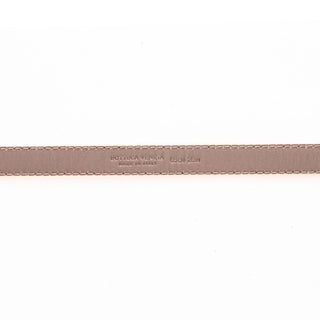 Cream Leather Oxidized Buckle Two-Tone Belt 65cm