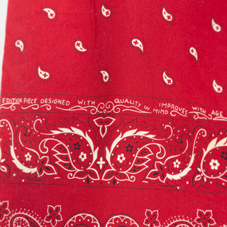 Red Cotton Bandana Shorts
