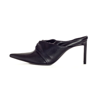 Black Leather Knot 100 Mules 40