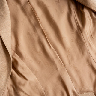 Sand Cashmere Single-Breasted Blazer