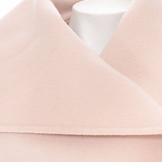 Light Pink Cashmere Wide Collar Wrap Coat