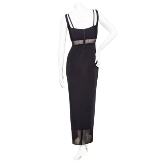 Vintage Black Sheer Rib Dress