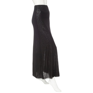 Vintage Maille Femme Black Mesh Maxi Skirt