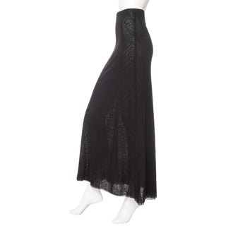 Vintage Maille Femme Black Mesh Maxi Skirt