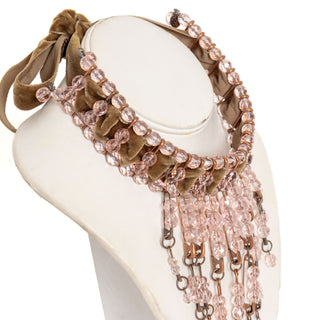 1990s Three-Piece Beaded Necklace Bracelet Earrings Set