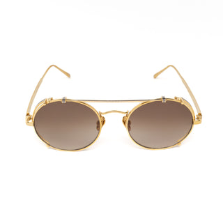 Jimi Oval Yellow Gold and 1 C2 Fine Chain Sunglasses