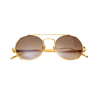 Jimi Oval Yellow Gold and 1 C2 Fine Chain Sunglasses