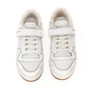 White Leather Travis Perforated Sneakers 38.5