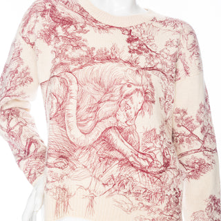 Toile De Jouy Fantaisie Cashmere Embroidered Animal Sweater