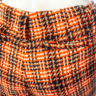 Orange and Black Wool Houndstooth Pants