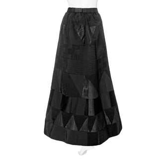 Vintage Haute Couture Black Two-Piece Top and Skirt Set