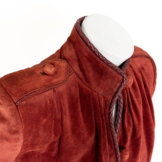Early 2000s Burgundy Suede Whipstitch Jacket