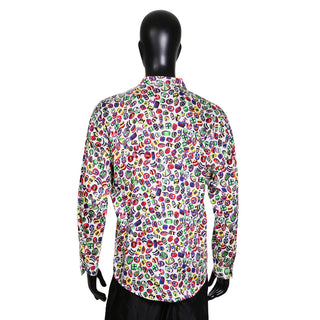 Men's Graphic Print Button Up Shirt