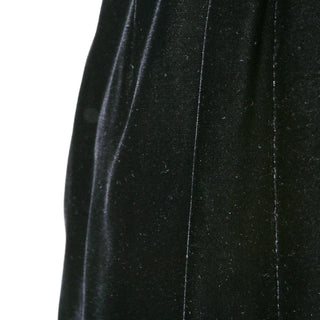 1980s Haute Couture Asymmetrical Velvet Dress