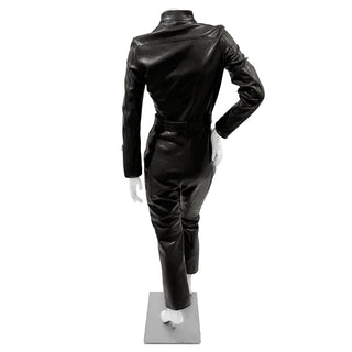 2020 Black Leather Jumpsuit