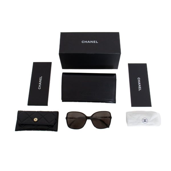 Chanel Charming Chain Brown Square Sunglasses