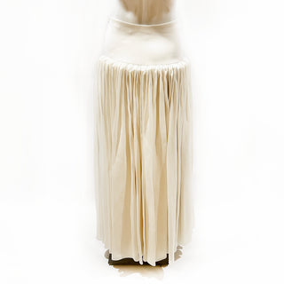 Fall 2018 Ivory Wide Banded Gathered Skirt