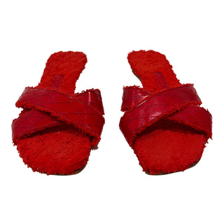 Red Terry Cloth Sandals 37