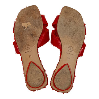 Red Terry Cloth Sandals 37