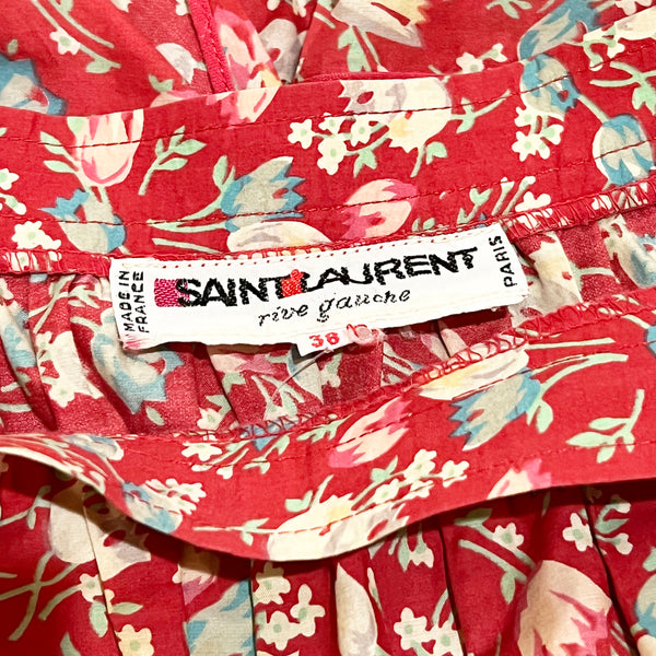 Vintage Saint Laurent Floral Skirt Set