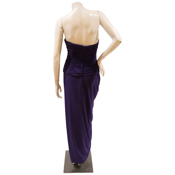 Vintage Victor Costa Ruched Draped Gown