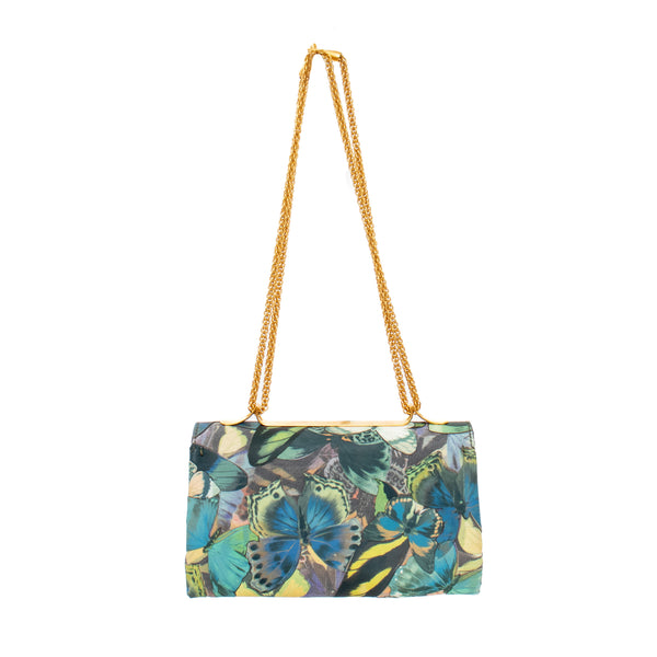 Valentino Butterfly Chain-Link Flap Bag