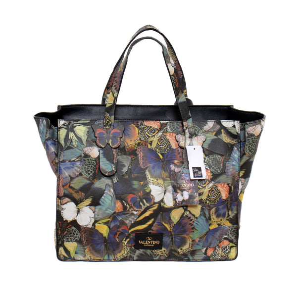 Valentino Butterfly Print Tote