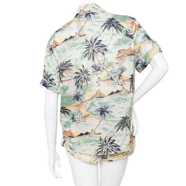 Zimmermann Tropical Print Juliette Top and Jade Island Shorts Set