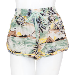 Cotton Tropical Print Juliette Top and Jade Island Shorts Set