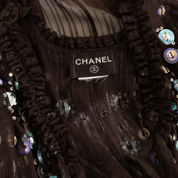Chanel 2-Piece Slip Dress and Sequin Duster