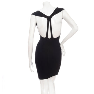 Vintage Black Cutout Bodycon Mini Dress