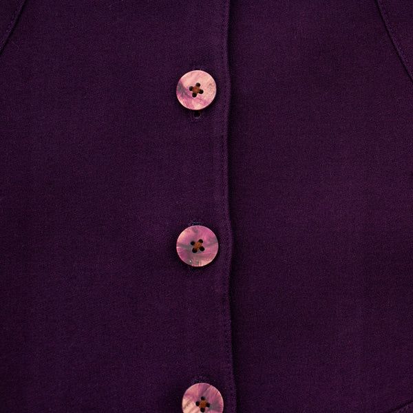 Alaïa Vintage Purple Structural Jacket and Skirt Suit Set