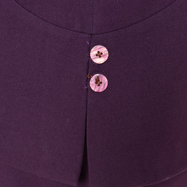 Alaïa Vintage Purple Structural Jacket and Skirt Suit Set