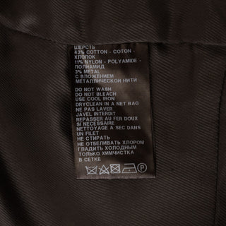 2011 Black Wool-Blend Lace Up Corset Jacket