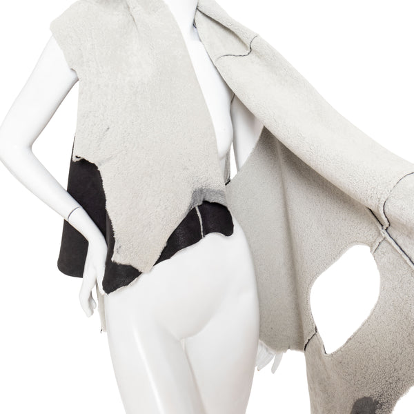 Ann Demeulemeester Shearling Black Wrap