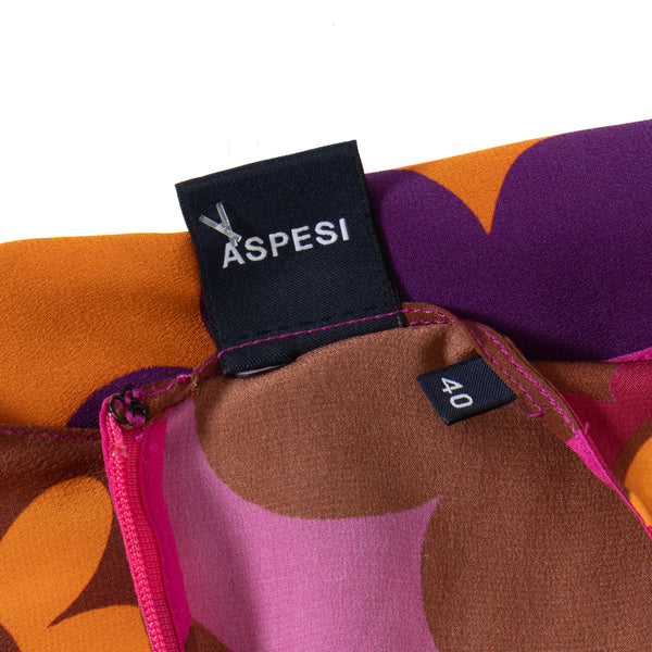 Aspesi Silk Floral Print Shift Dress