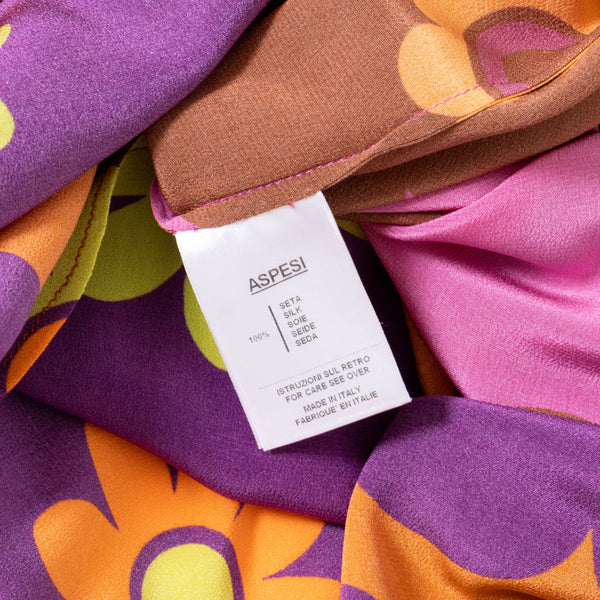 Aspesi Silk Floral Print Shift Dress
