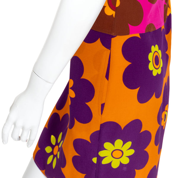 Aspesi Silk Floral Print Shift Dress