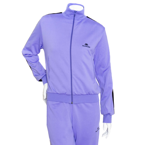 Balenciaga Lilac Zip Up Jacket and Tracksuit Pants Set