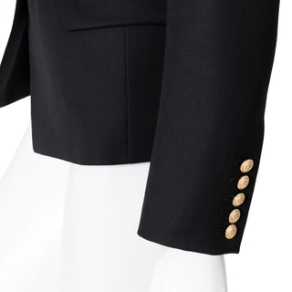 Double-Breasted Gold-Tone Buttons Blazer
