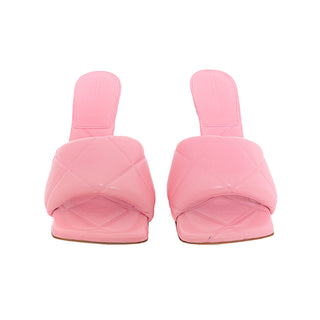Pink Padded Leather Mules 37