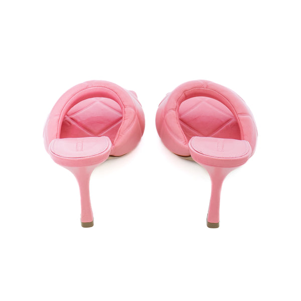 Bottega Veneta Pink Padded Leather Mules