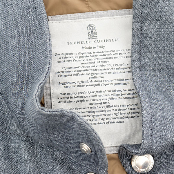 Brunello Cucinelli Gray Padded High Neck Vest