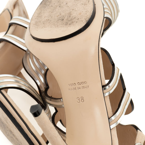 Burak Uyan Metallic Beige Sandals