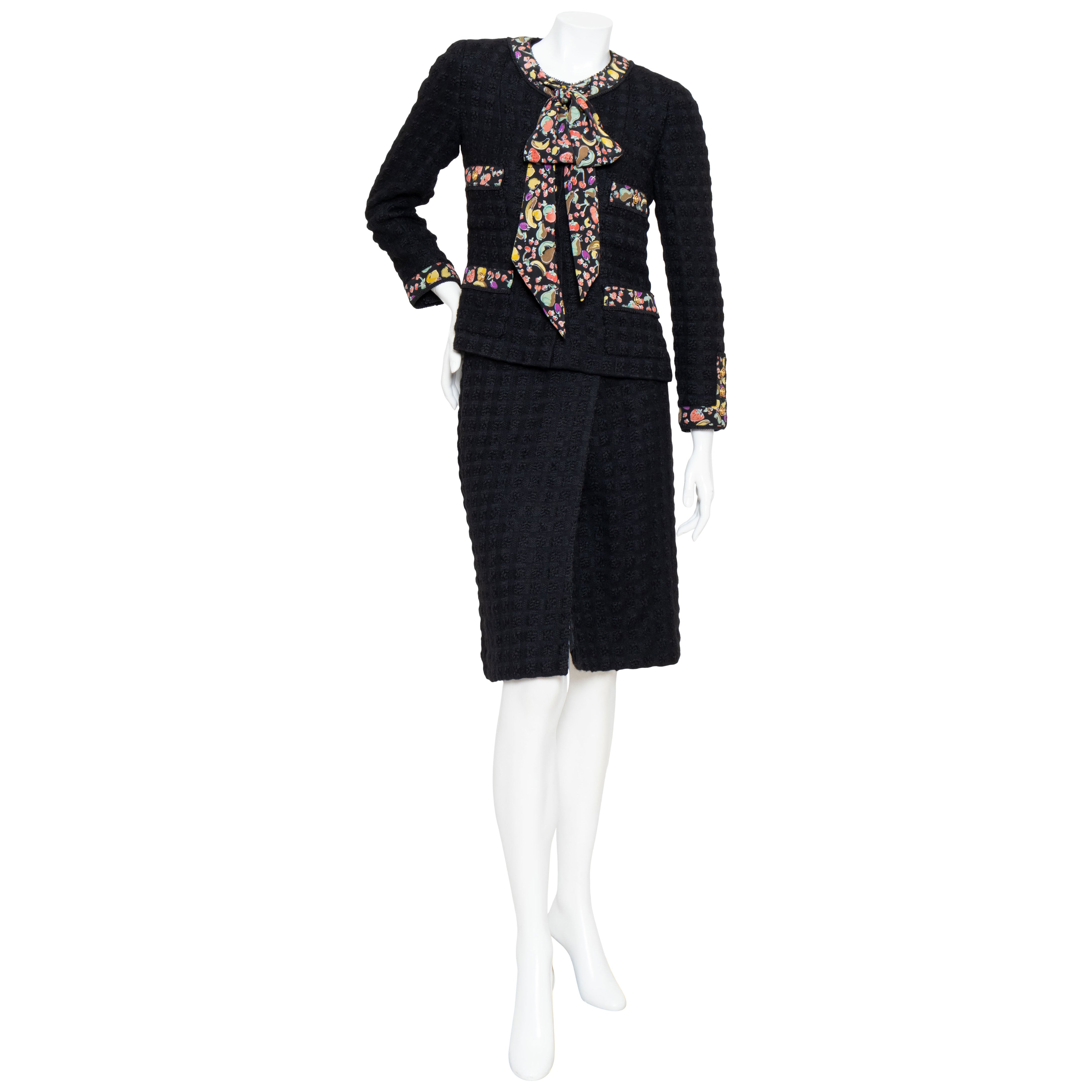 Chanel Boucle and Fruit Print 3-Piece Suit | Decades Inc.